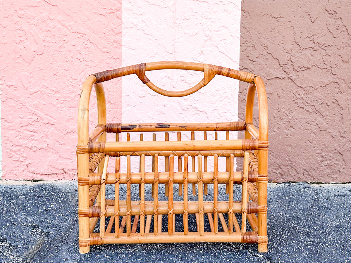 Rattan Magazine Rack