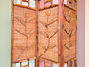 Tortoiseshell Rattan Flower Screen