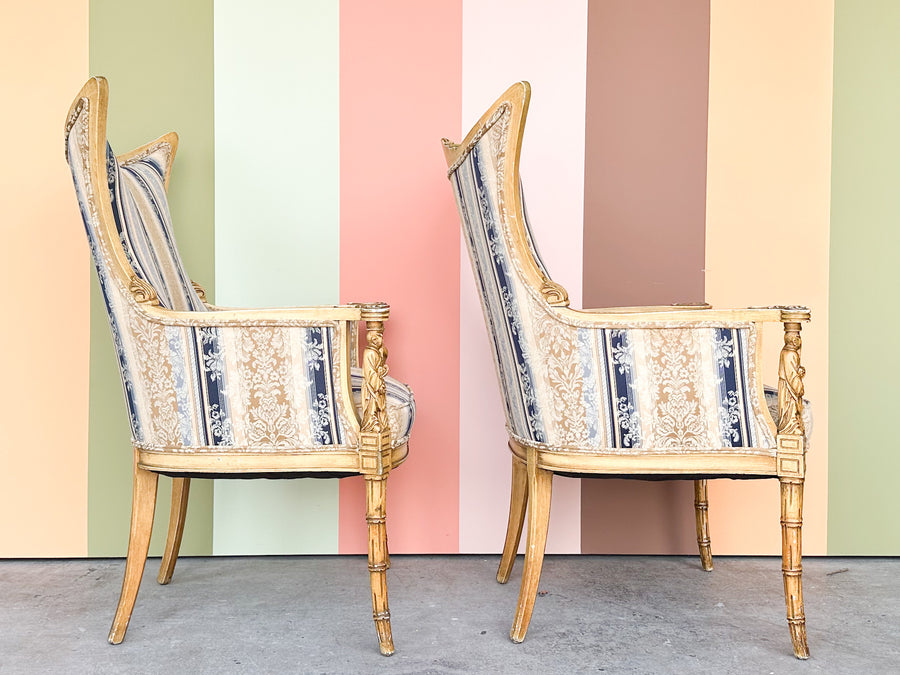 Pair of Chinoiserie Chic Pagoda Chairs