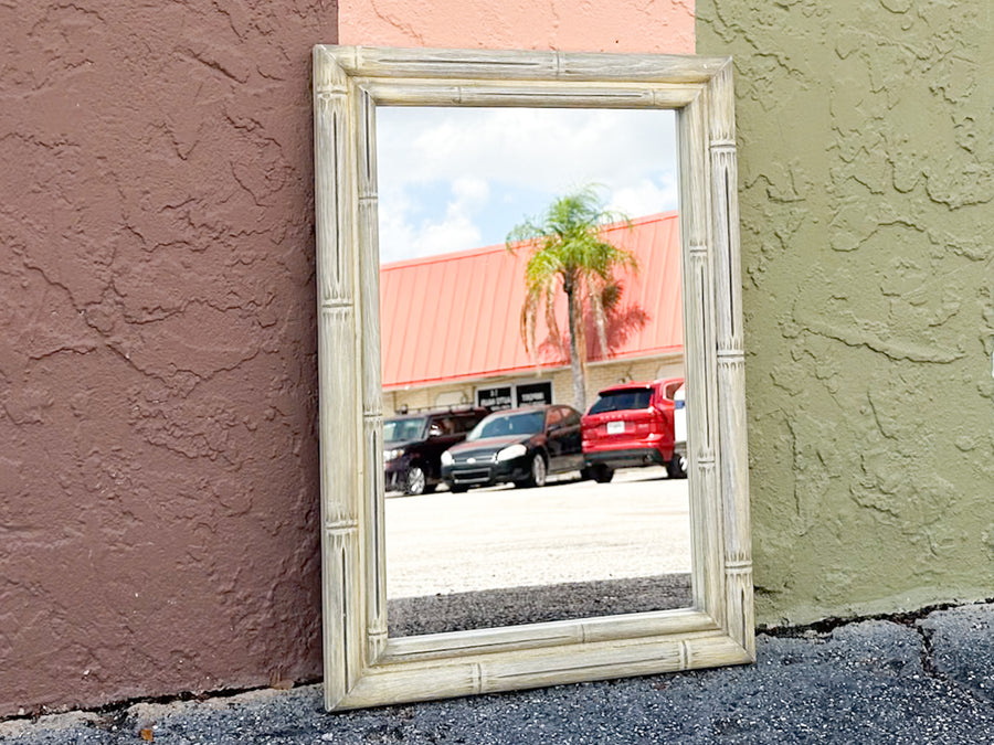 Petite Faux Bamboo Mirror