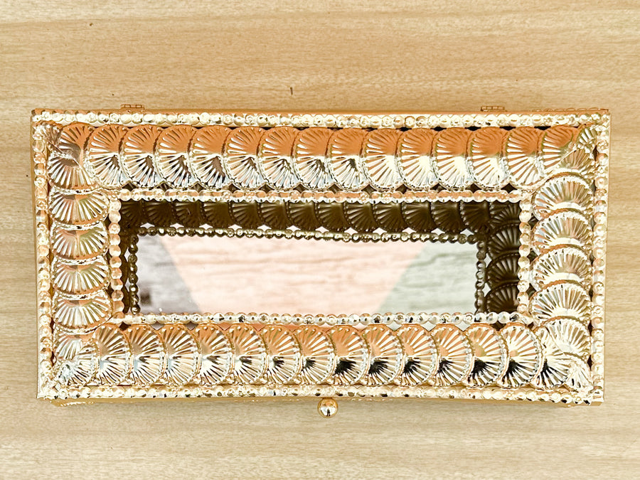 Brass Shellegance Tissue Box