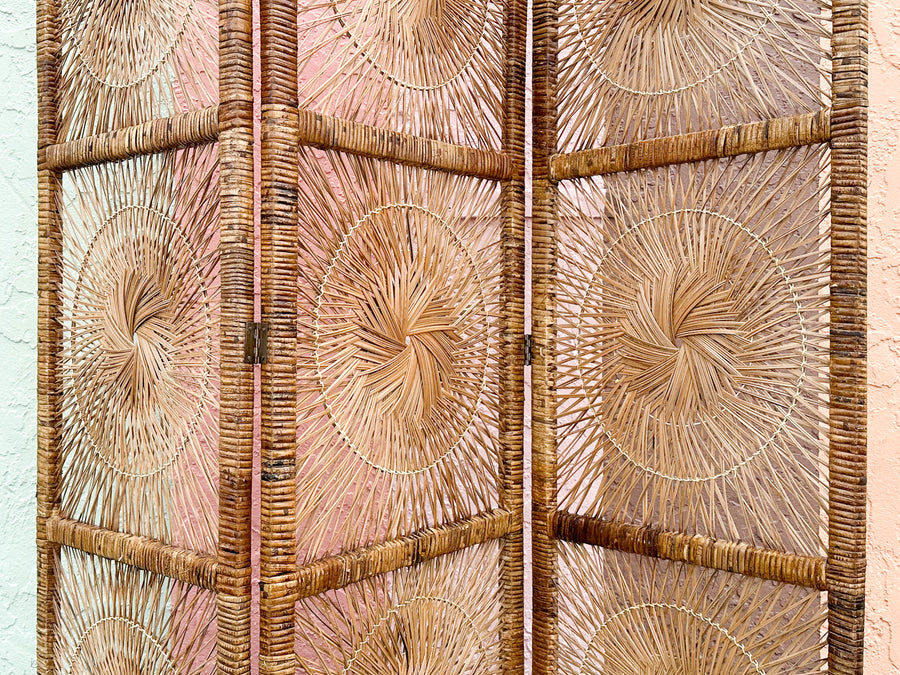 Rattan Medallion Screen