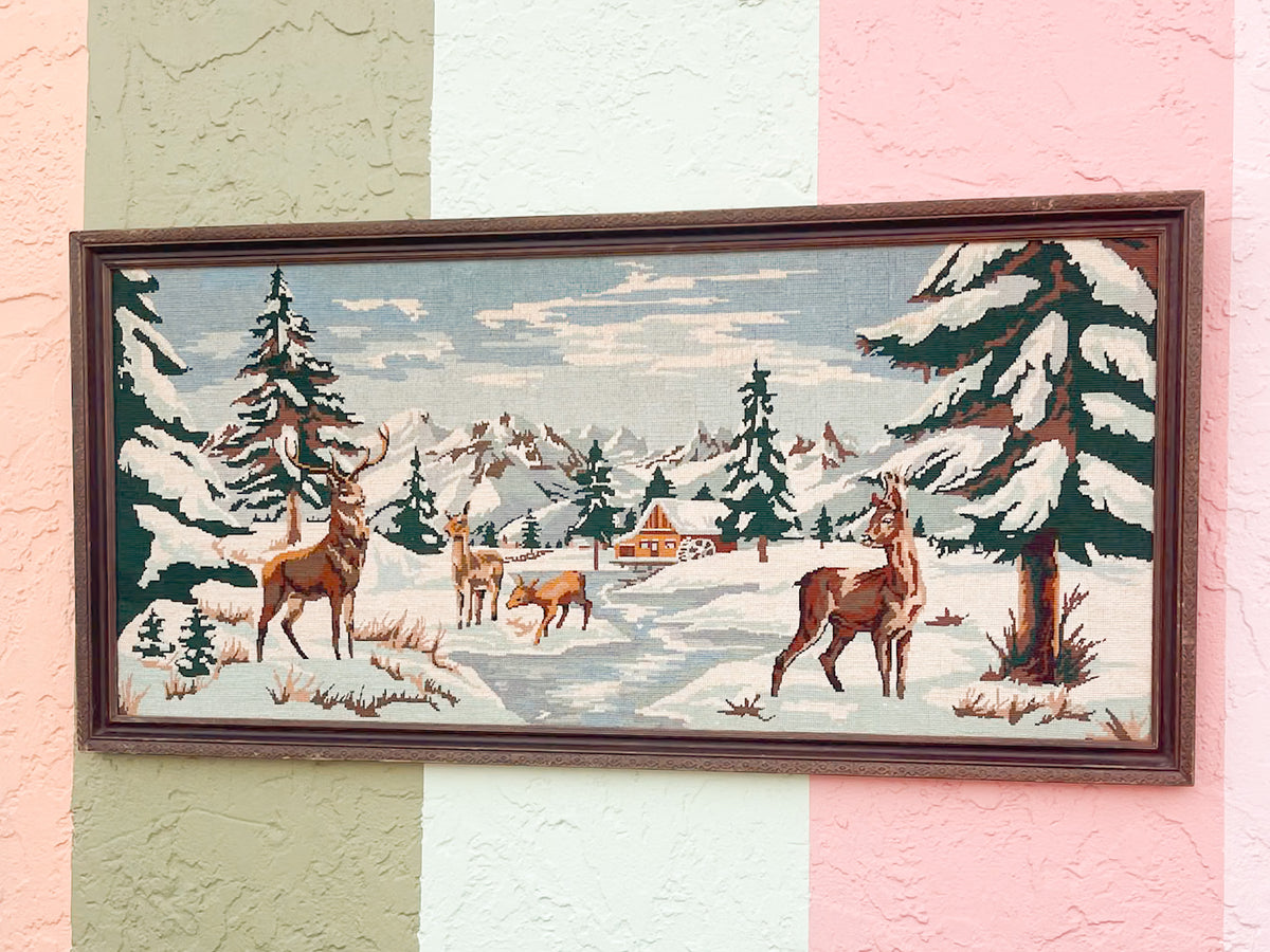 Serene Winter Scene Needlepoint