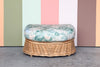 Braided Rattan Chair and Ottoman