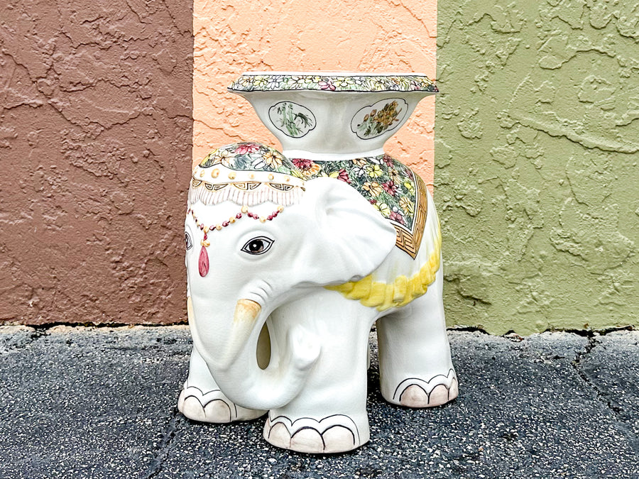 So 70s Ceramic Elephant Garden Seat