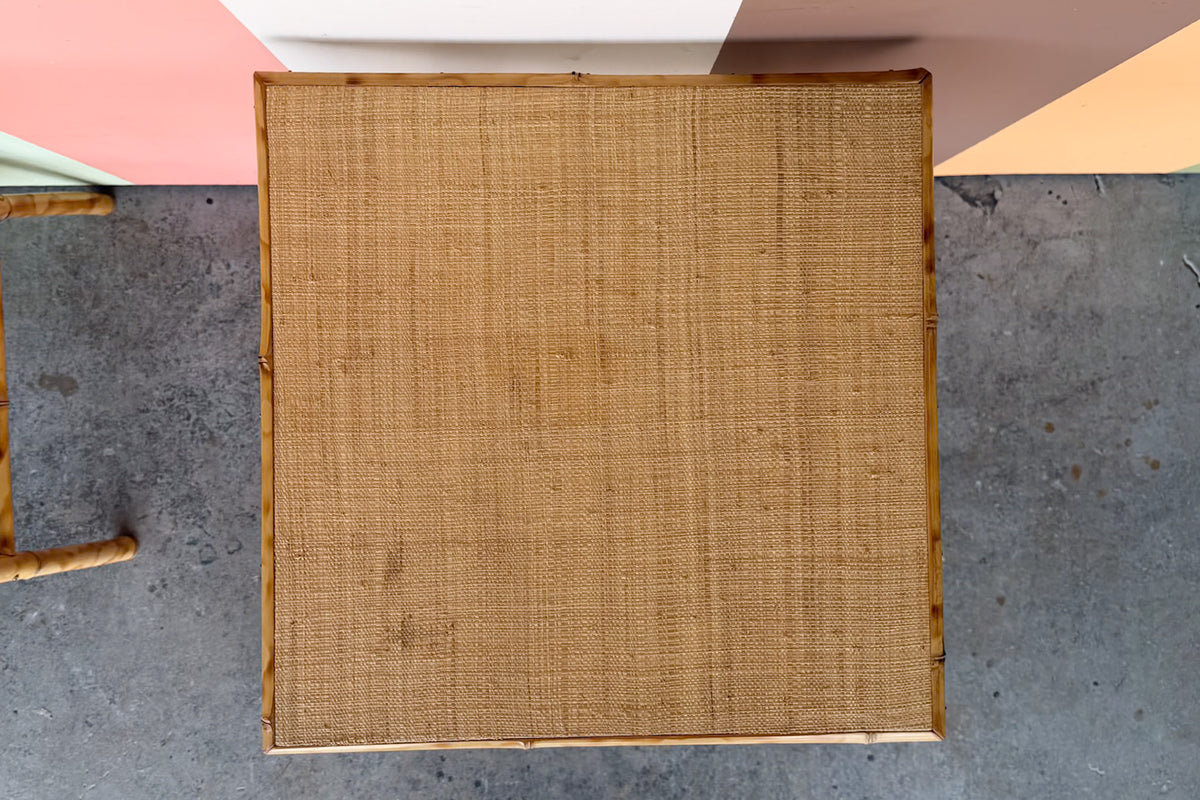 Pair of Island Style Rattan Side Tables