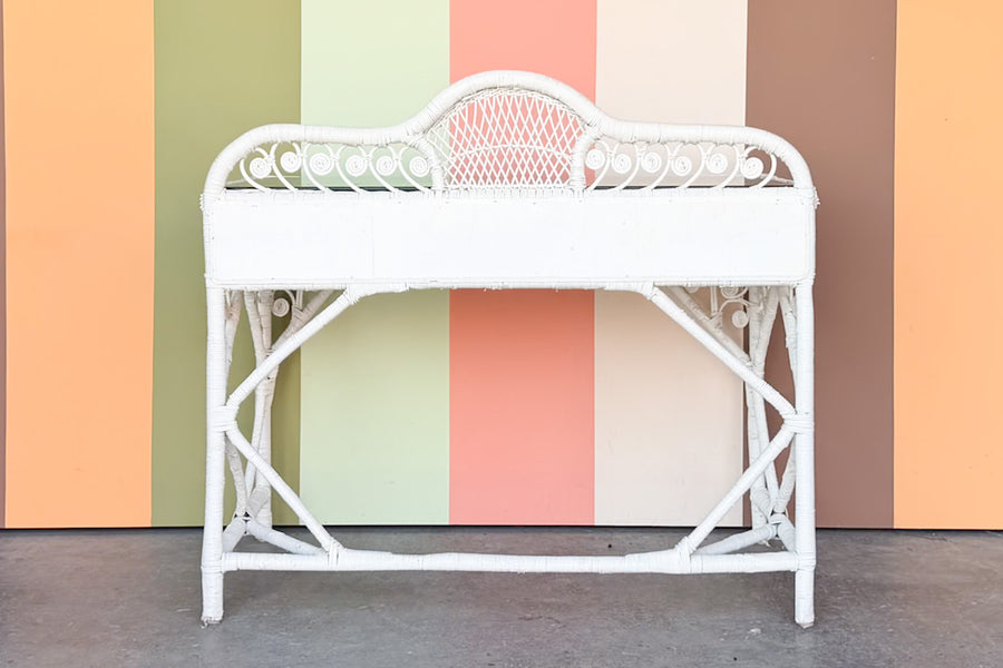 Fiddlehead Wicker Desk
