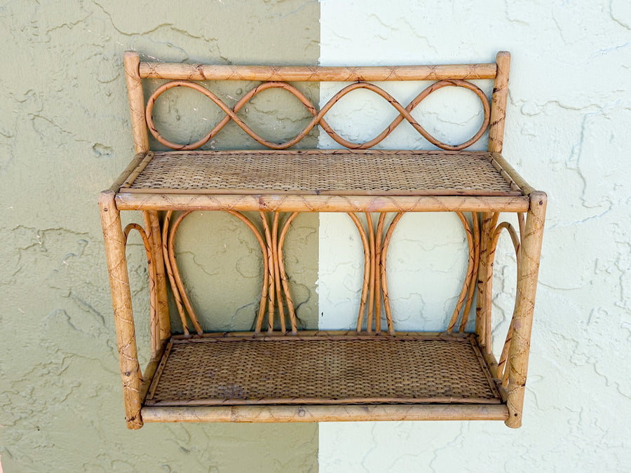 Cute Rattan Wall Shelf