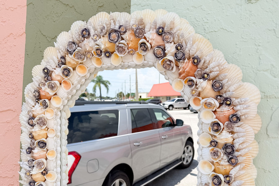 Beautiful Flower Shell Mirror