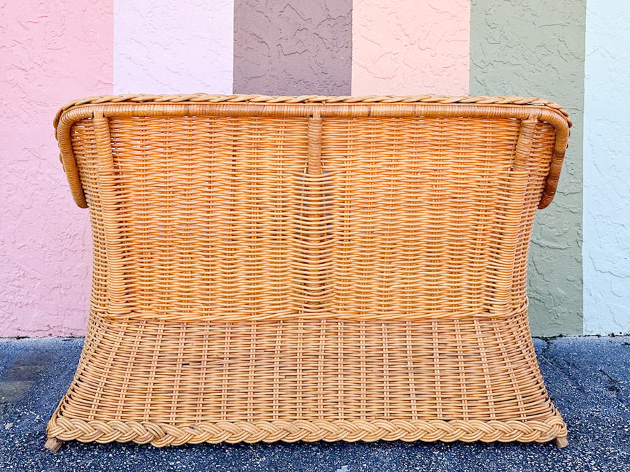 Braided Rattan Loveseat