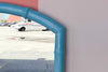 Turquoise Faux Bamboo Arch Mirror