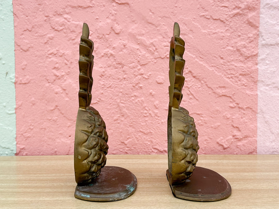Brass Pineapple Bookends