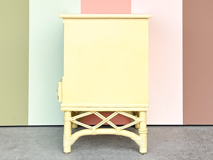 Yellow Ficks Reed Rattan Nightstand