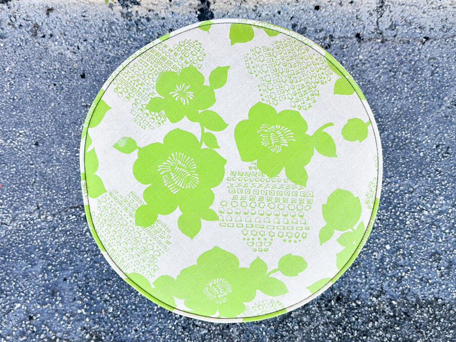 Lime Green Faux Bamboo Stool