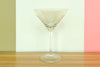 Set of Six Crystal Palm Tree Martini Glassware