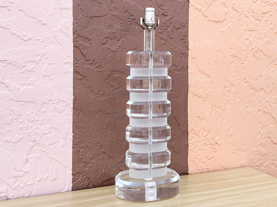 Glam Lucite Stacked Lamp