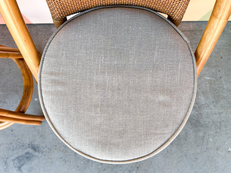 Set of Three Rattan Bar Stools