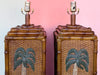 Pair of Tiki Chic Palm Tree Lamps