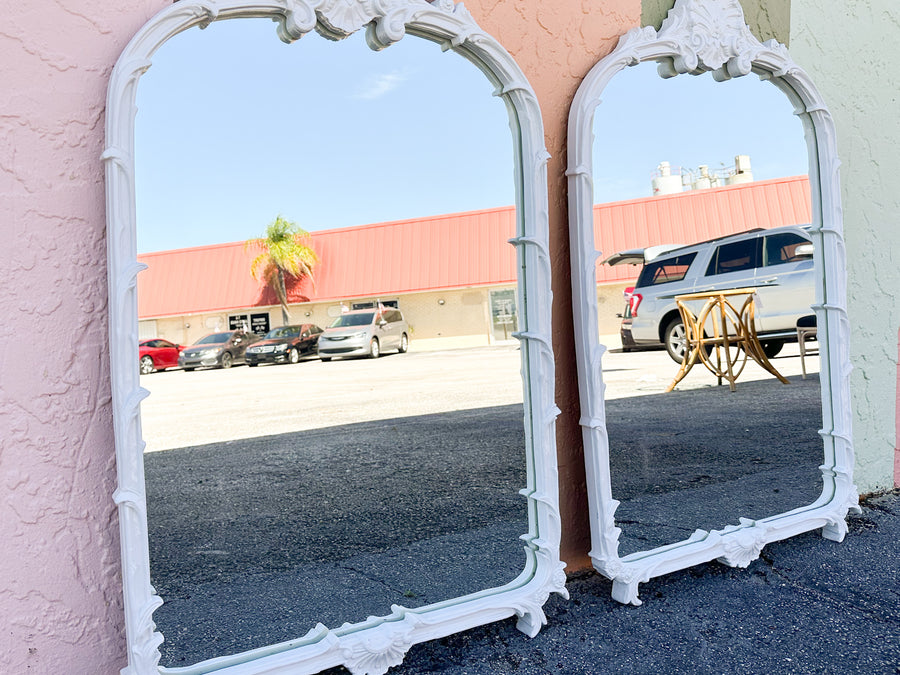 Pair of Shell Motif Mirrors