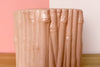 Pretty Pink Faux Bamboo Cachepot