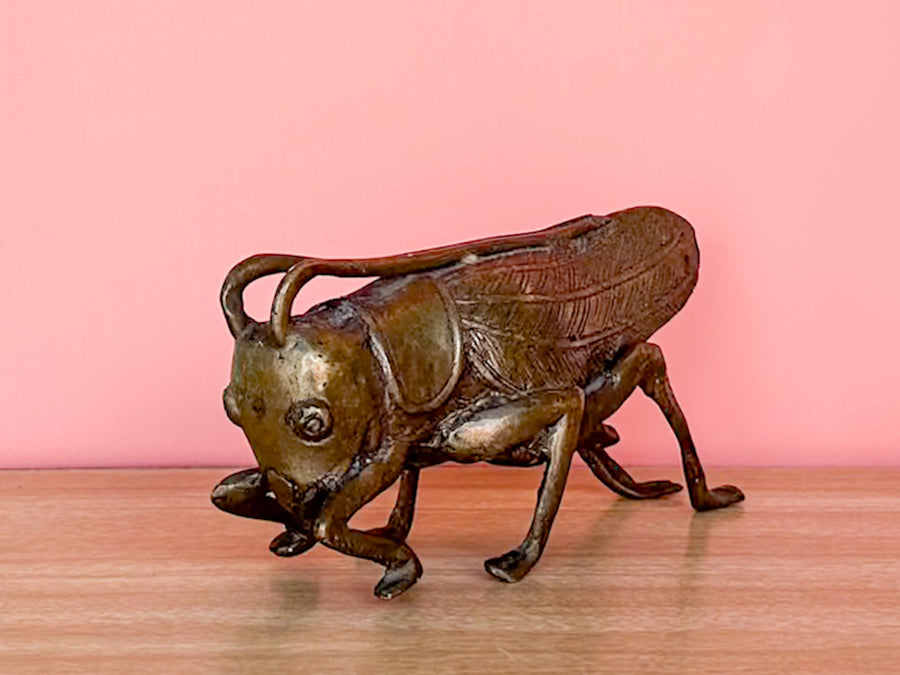 Brass Grasshopper Figurine