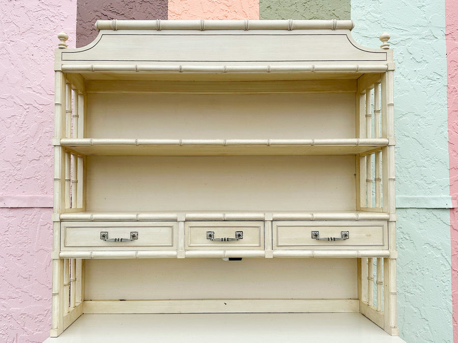 Faux Bamboo Henry Link Dresser and Hutch