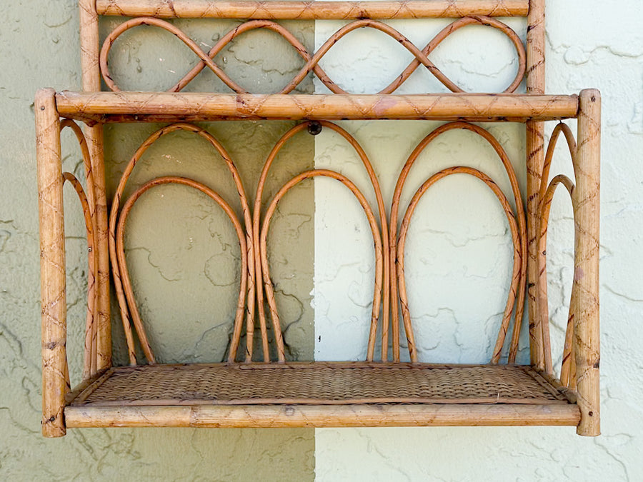 Cute Rattan Wall Shelf