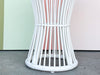 White Rattan Side Table