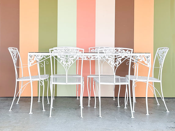 1950s Russel Woodard Wrought Iron Dining Set