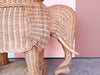 Large Wicker Elephant Garden Seat