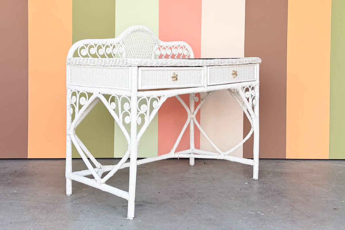 Fiddlehead Wicker Desk