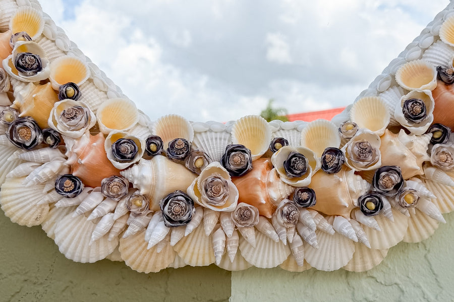 Beautiful Flower Shell Mirror