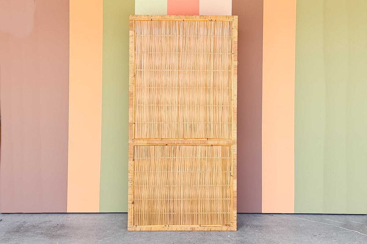 Island Style Rattan Wrapped Cabinet