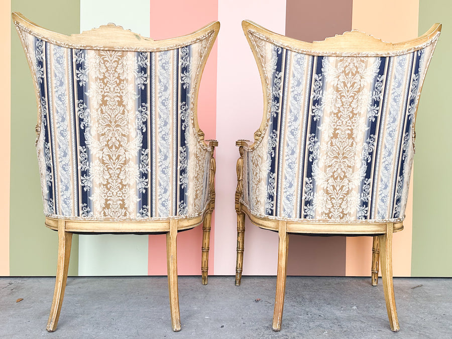 Pair of Chinoiserie Chic Pagoda Chairs