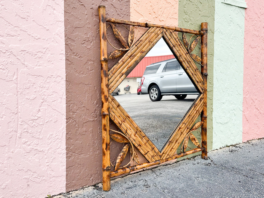 Square Bamboo Leaf Mirror