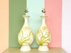 Pair of Yellow Flower Lamps