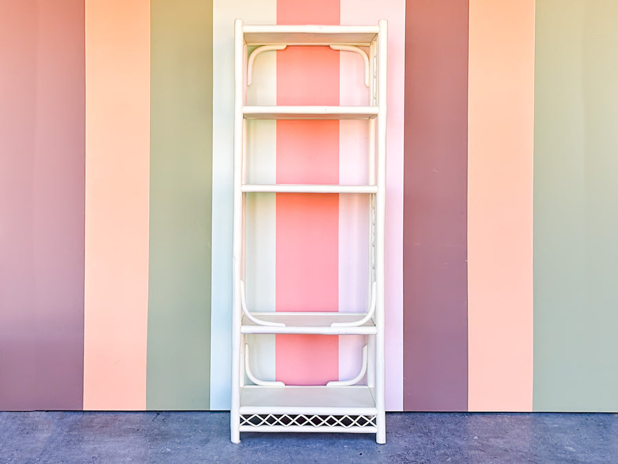 Rattan Lattice Etagere