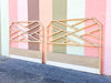 Pair of Bielecky Brothers Chippendale Rattan Full Headboards