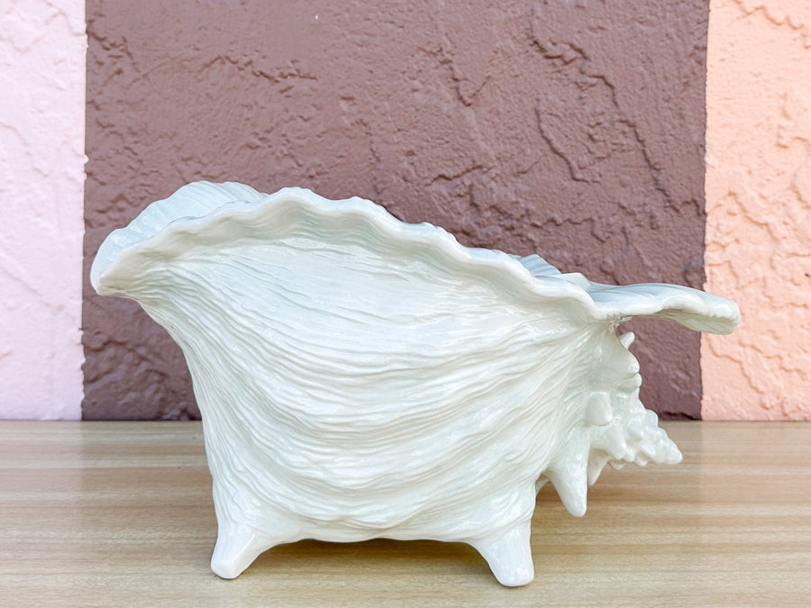 Seafoam Conch Shell Cachepot