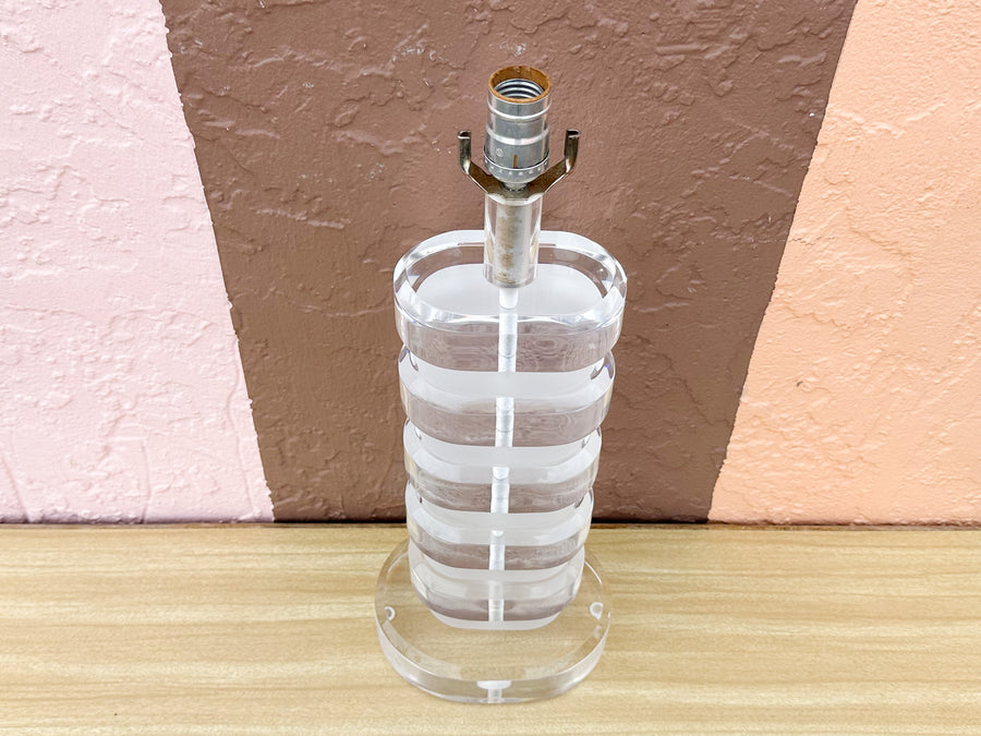 Glam Lucite Stacked Lamp