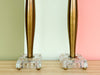 Pair of Glam Brass and Crystal Base Lamps