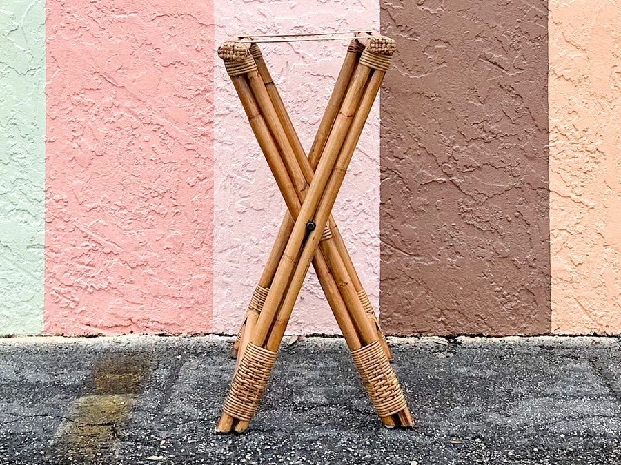 Tall Rattan Luggage Rack