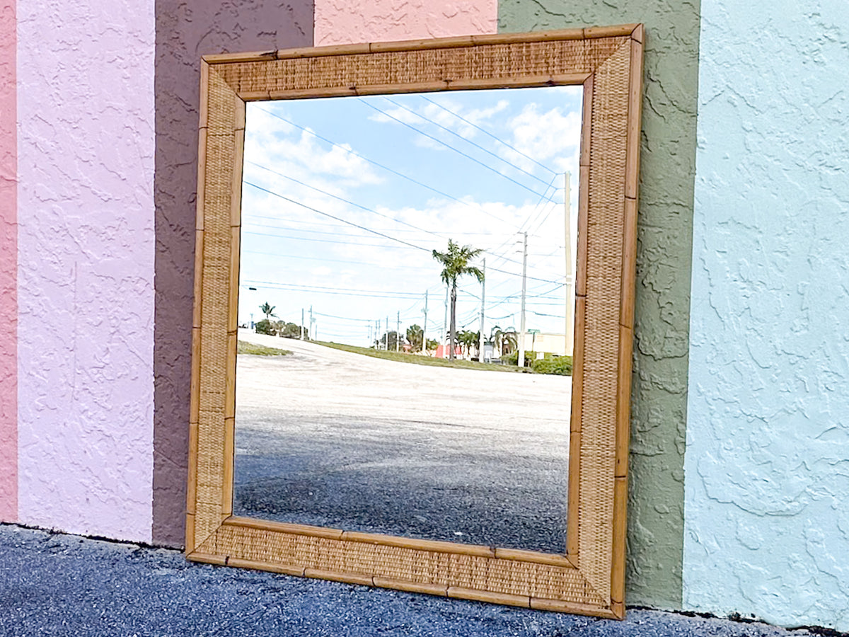 Island Style Rattan Mirror