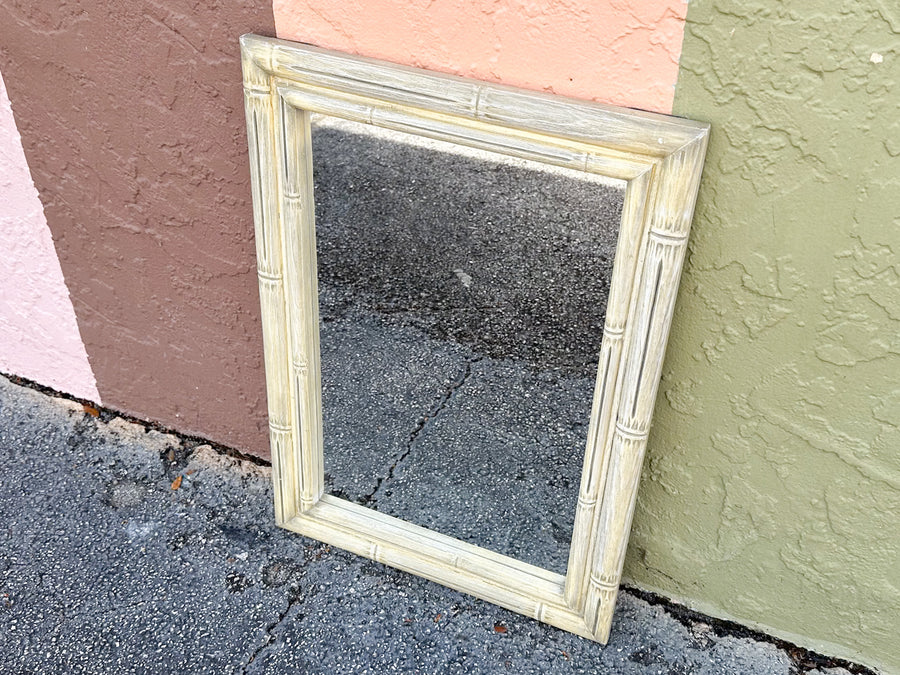 Petite Faux Bamboo Mirror