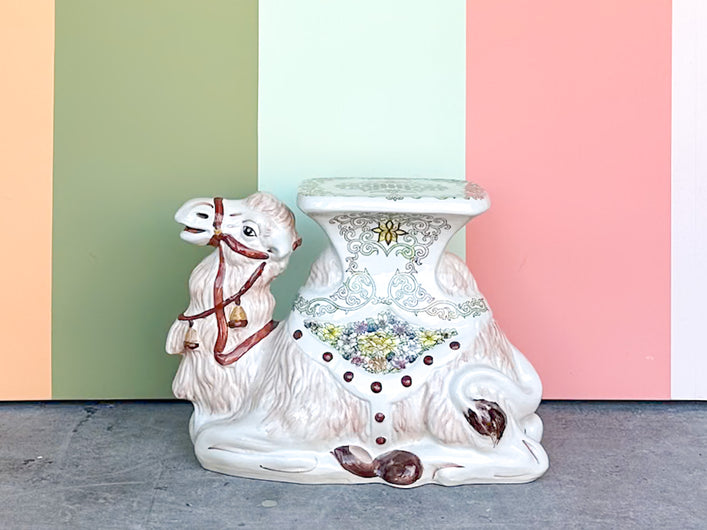 Ceramic Camel Garden Seat