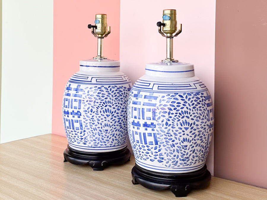 Pair of Ginger Jar Lamps