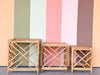 Set of Three Chippendale Rattan Nesting Tables