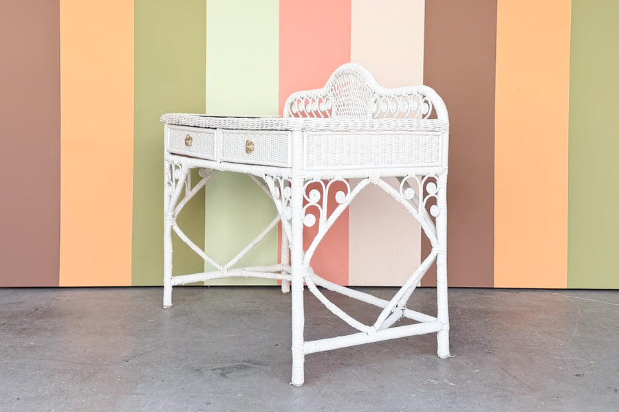 Fiddlehead Wicker Desk
