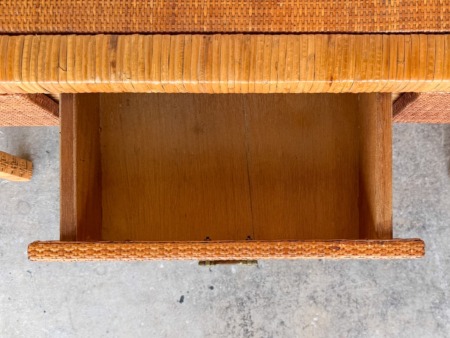 Coastal Chic Woven Rattan Desk