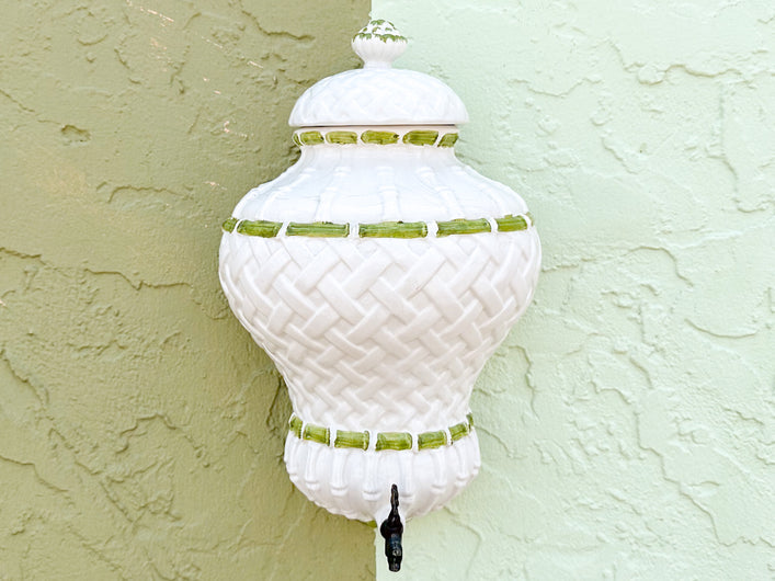 Italian Ceramic Lattice Fountain